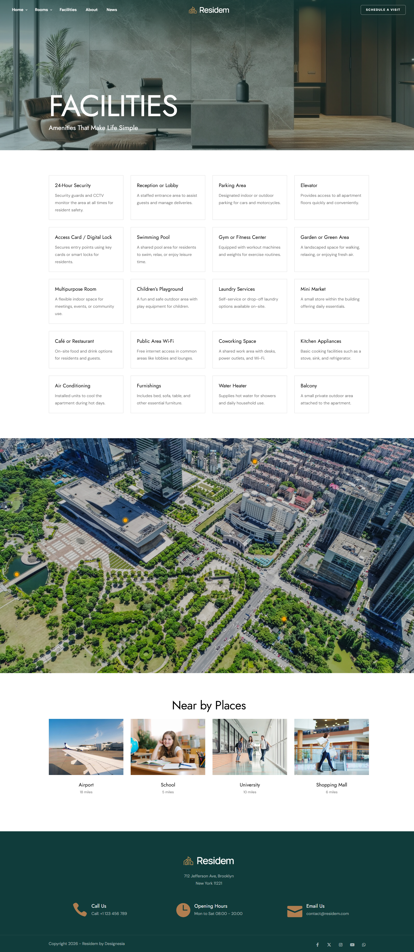 Residem - Facilities Theme