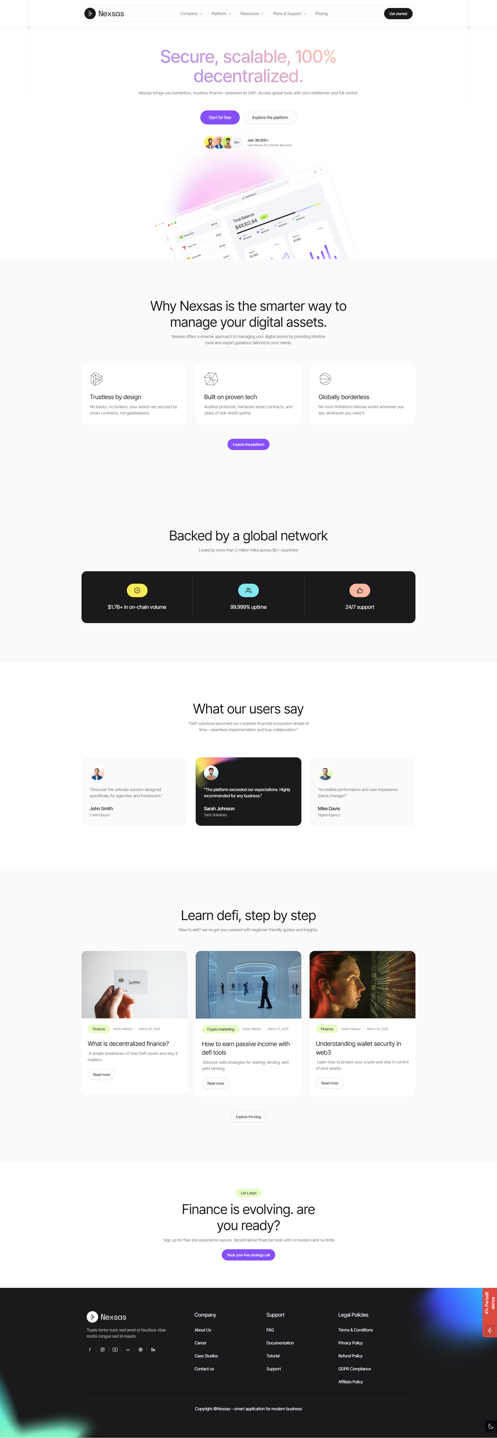 Nexsas-Decentralized Finance