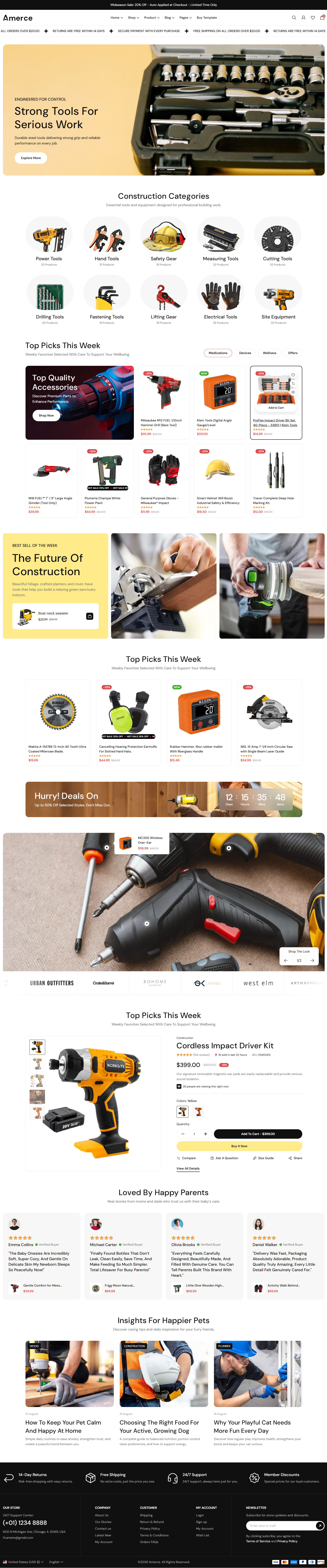 Amerce- Construction items