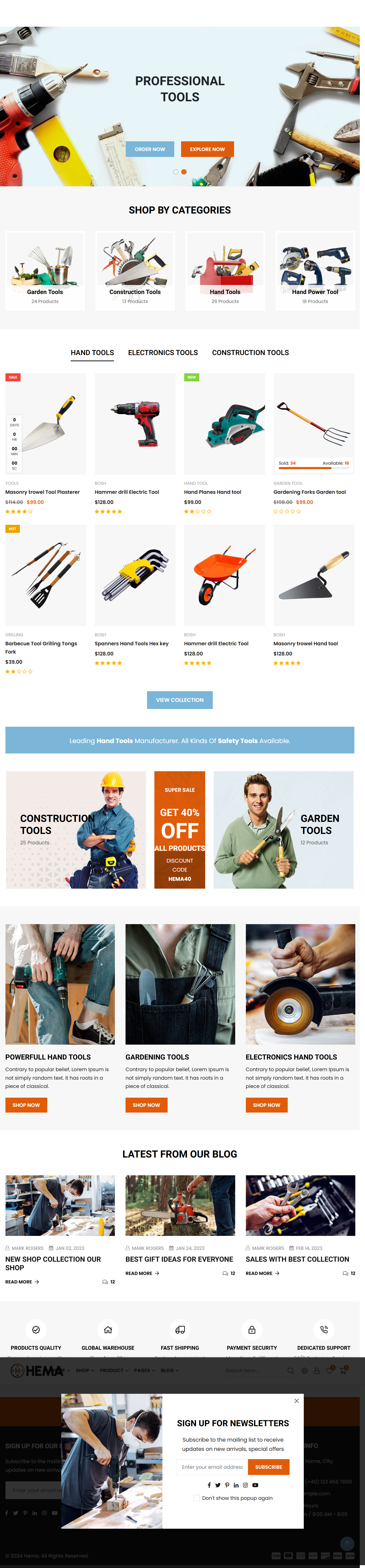 Hema-  Hardware shop Theme