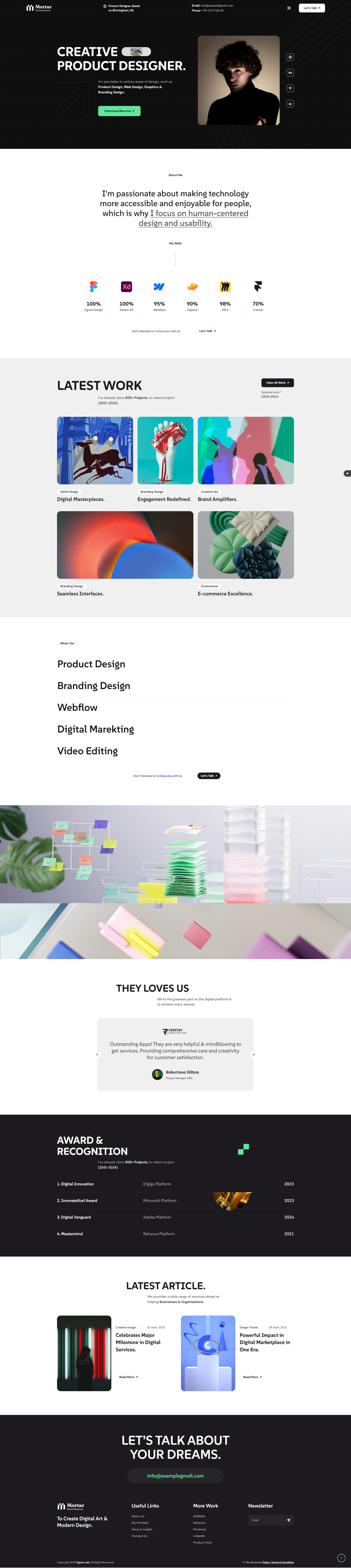 Mortar-Personal Portfolio