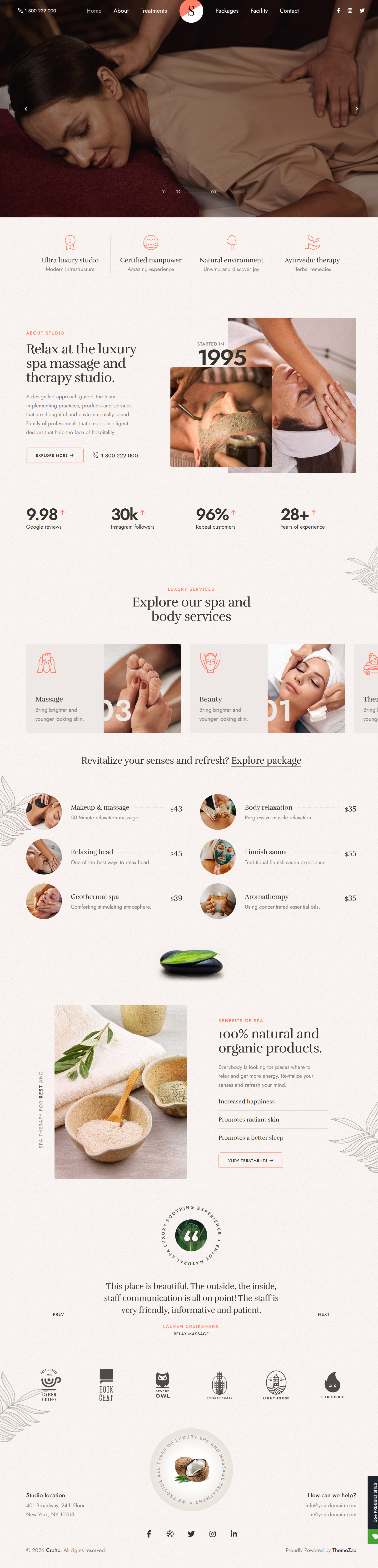 Crafto - Spa Salon Theme