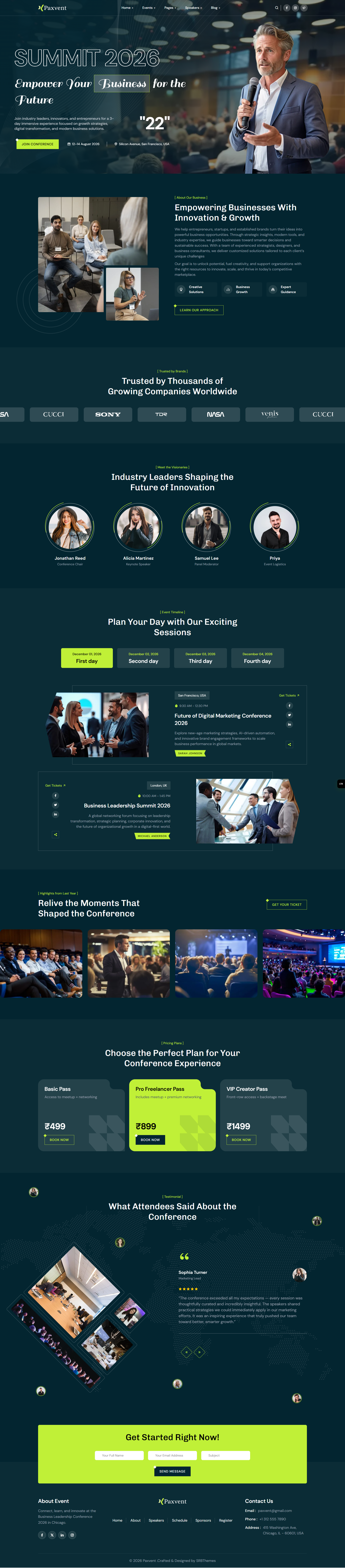 Paxvent-Event & Conference Landing page