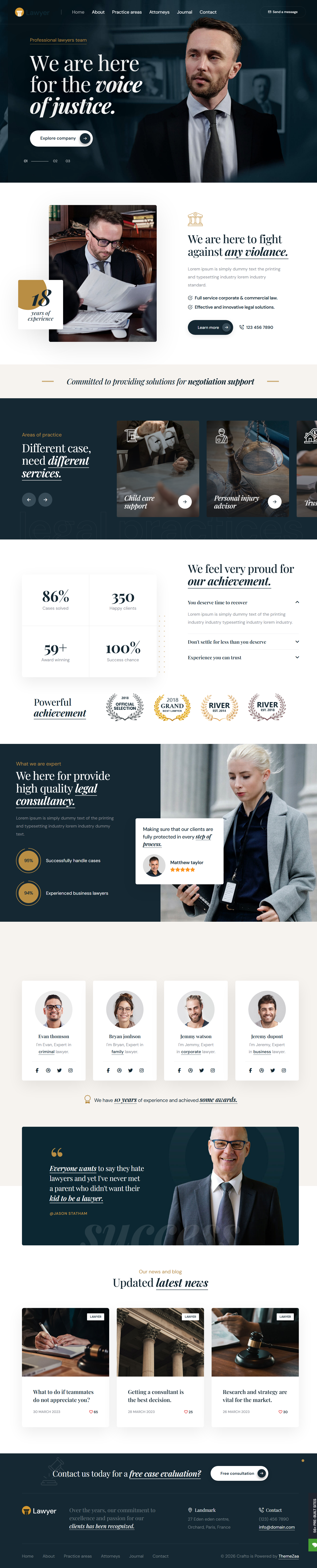 Crafto - Lawyer Theme