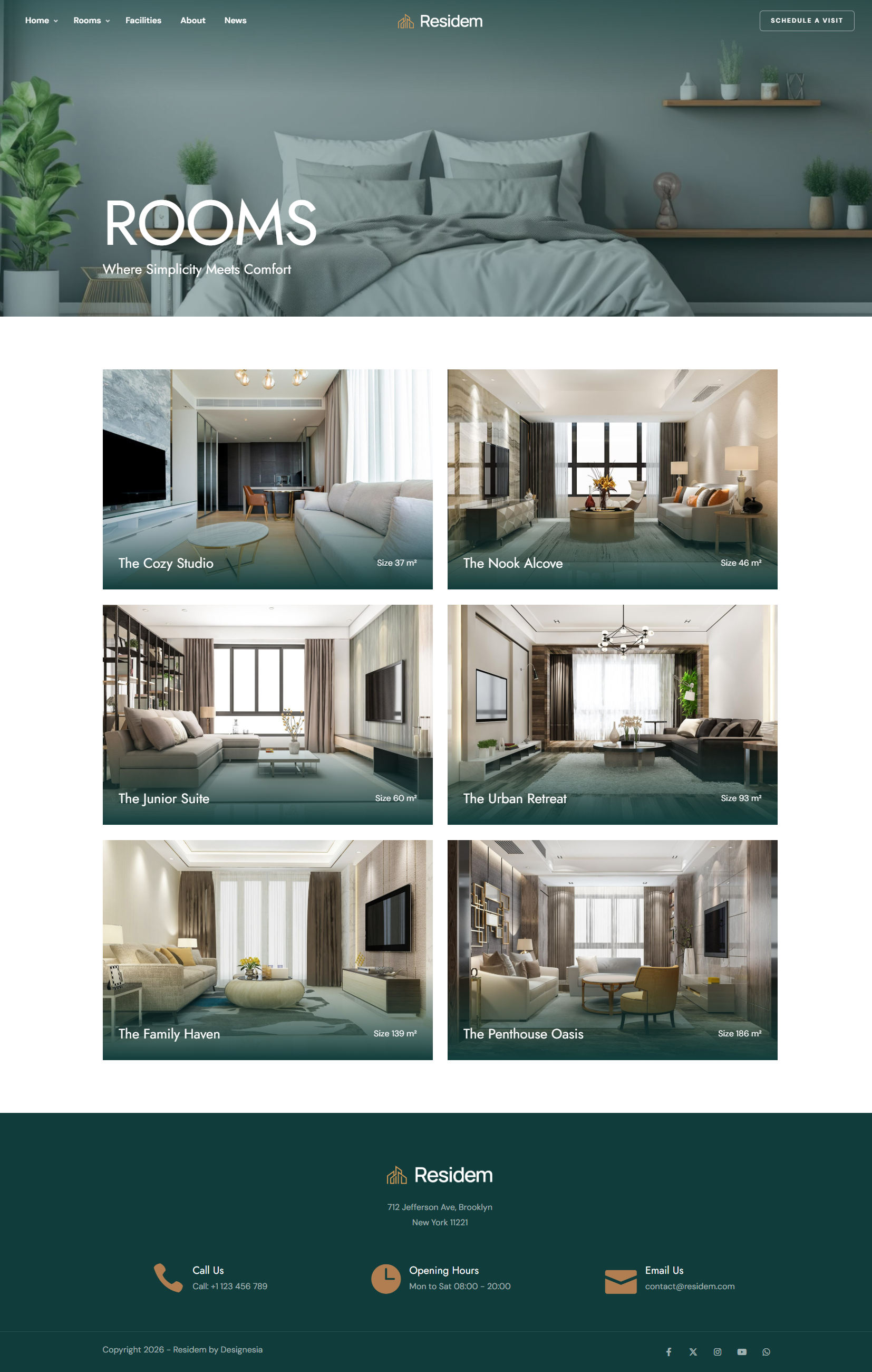 Residem - Rooms 2 Cols