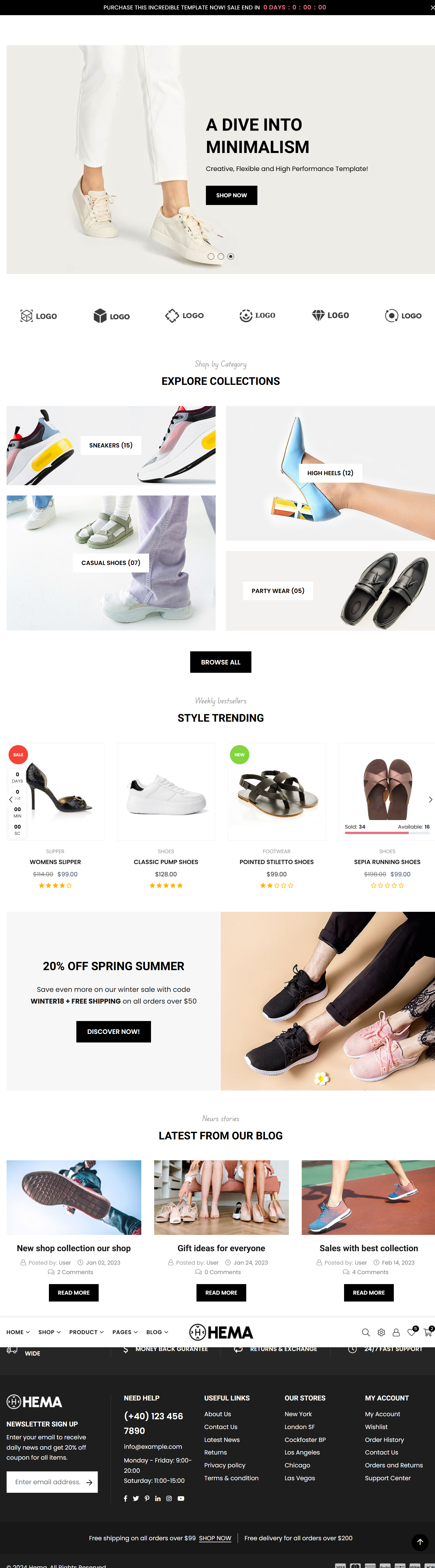 Hema - foot wares Theme