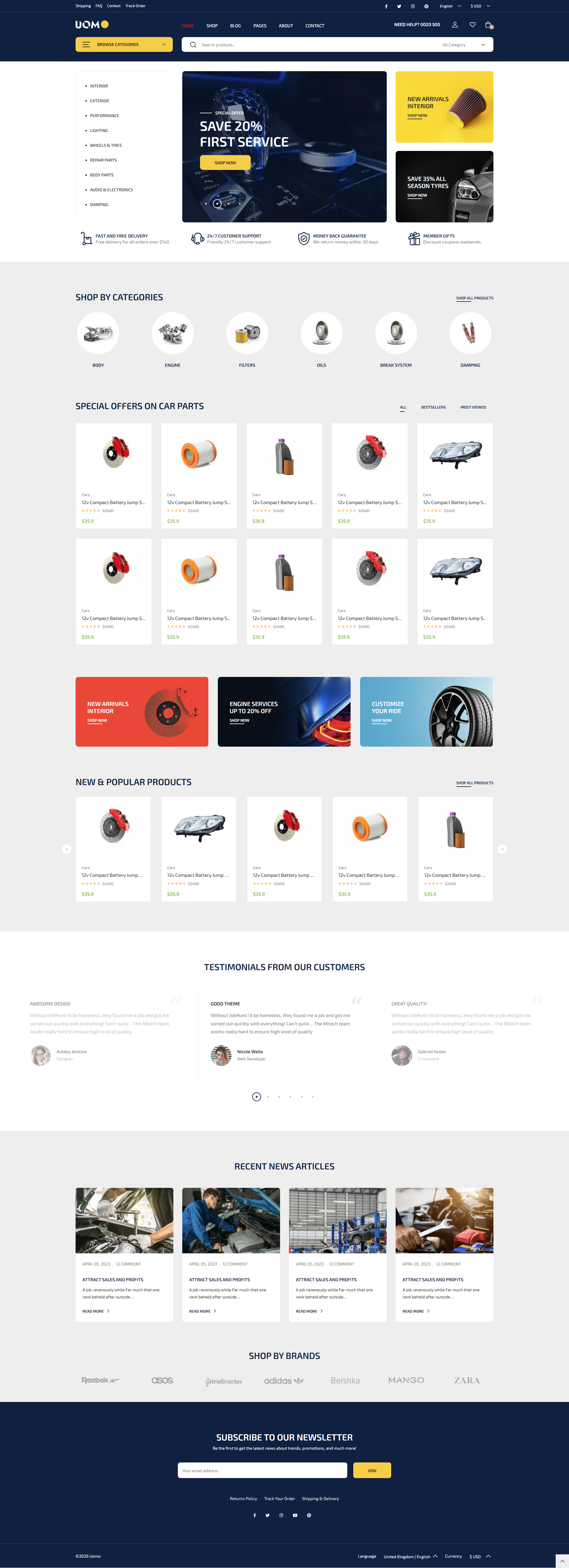 Uomo -Automobile shop