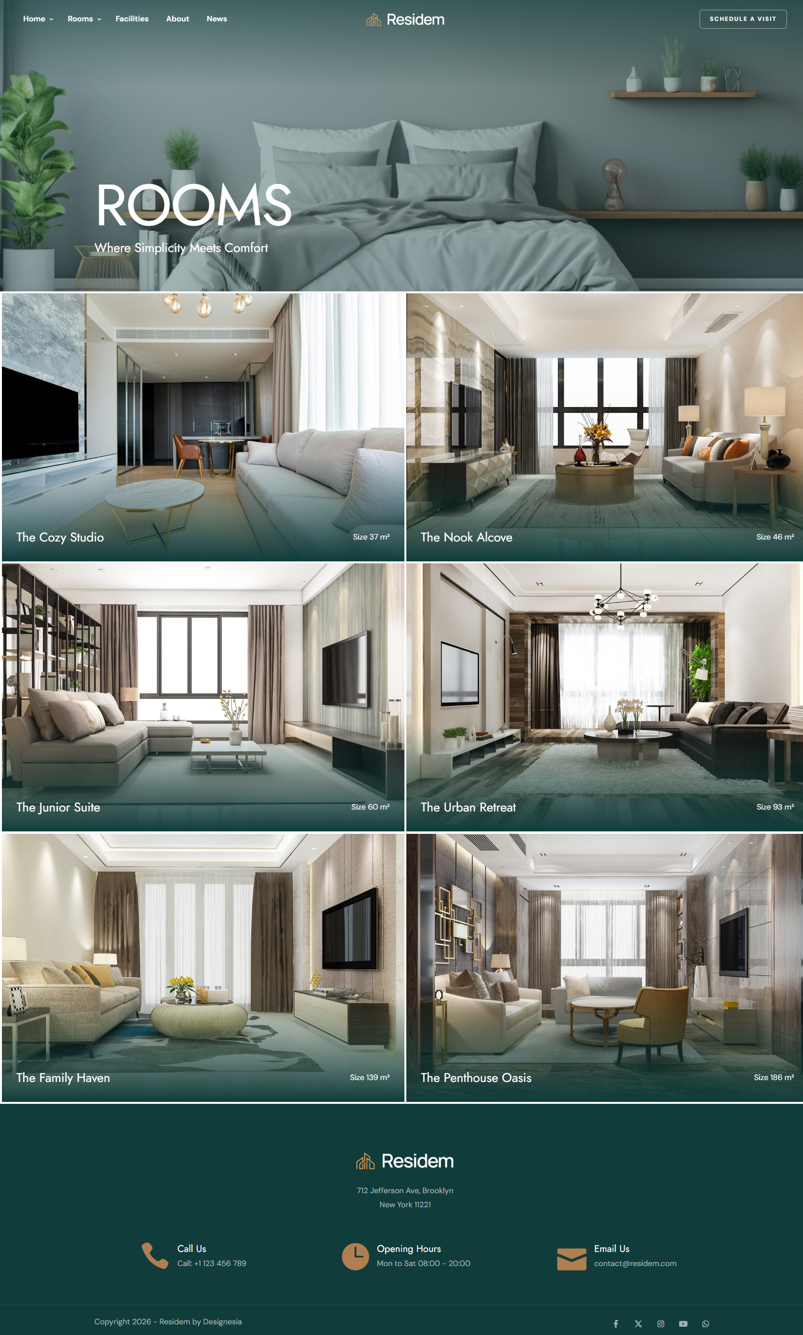 Residem - Rooms 2 Cols Fluid