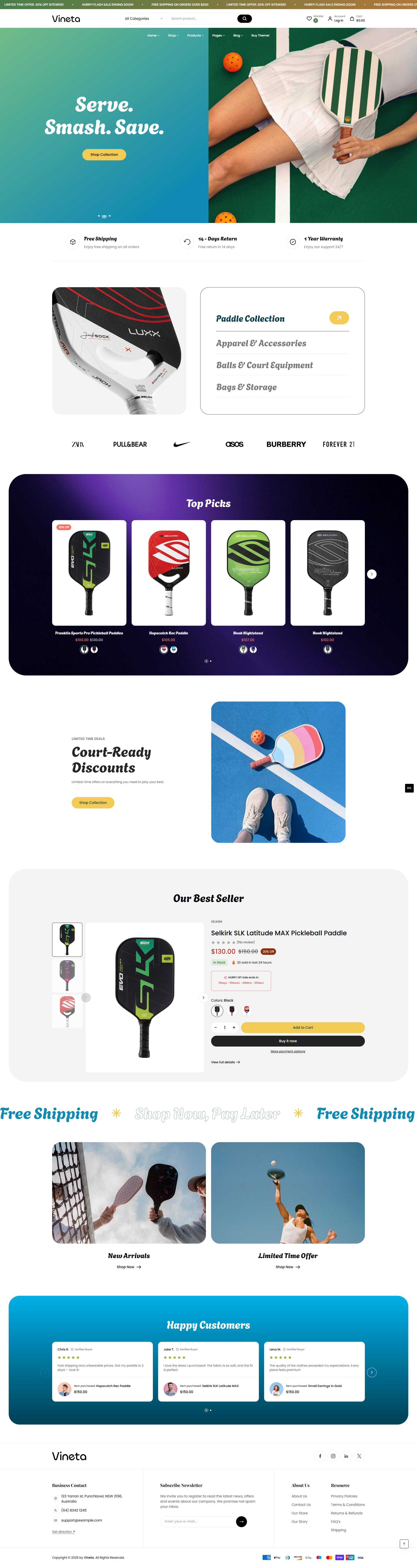 Vineta-Sports pickleball accessories