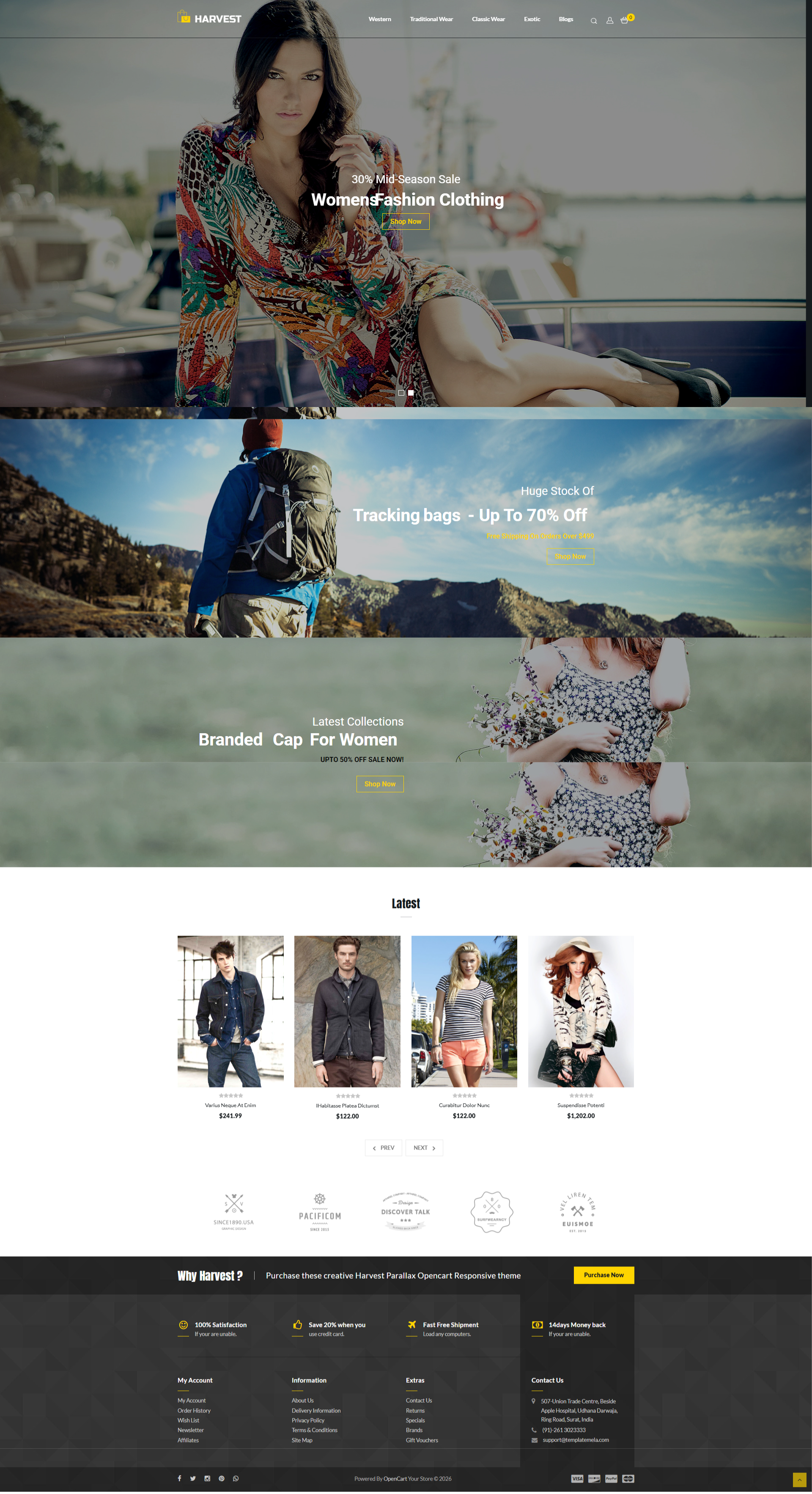 Harvest -  Parallax Layout