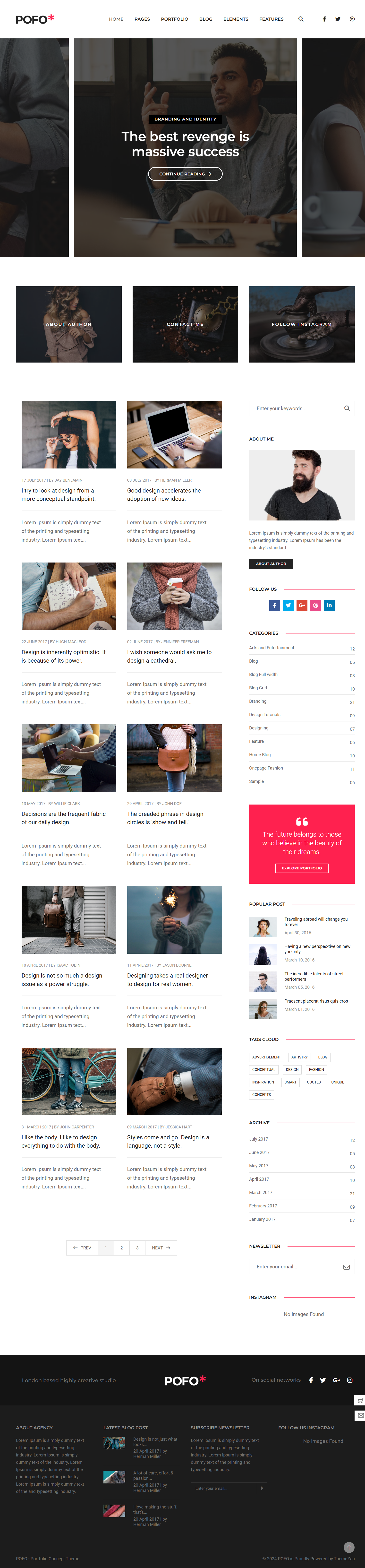 Pofo- Blog Clean Theme