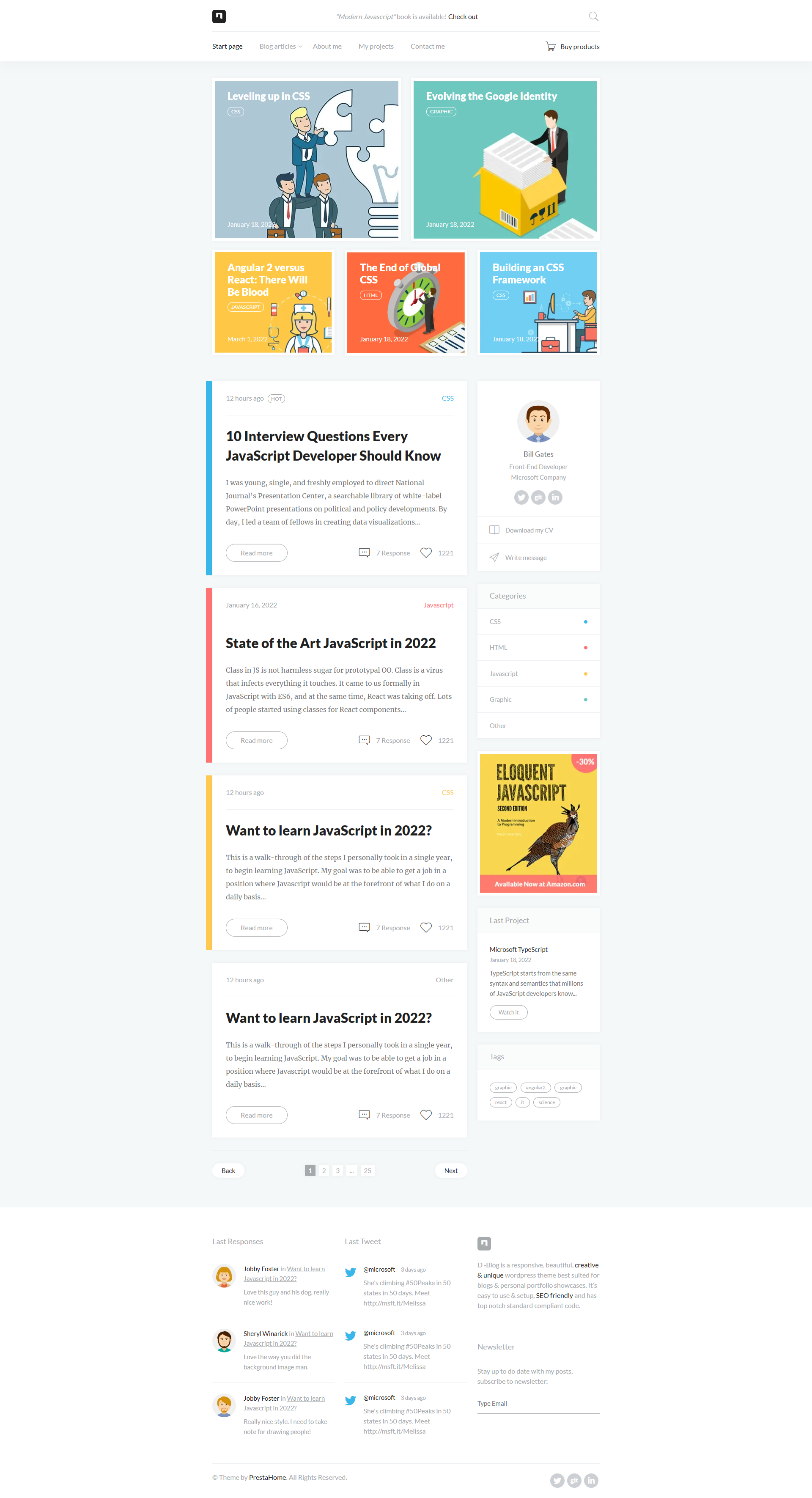 D-blog - Modern Personal Portfolio