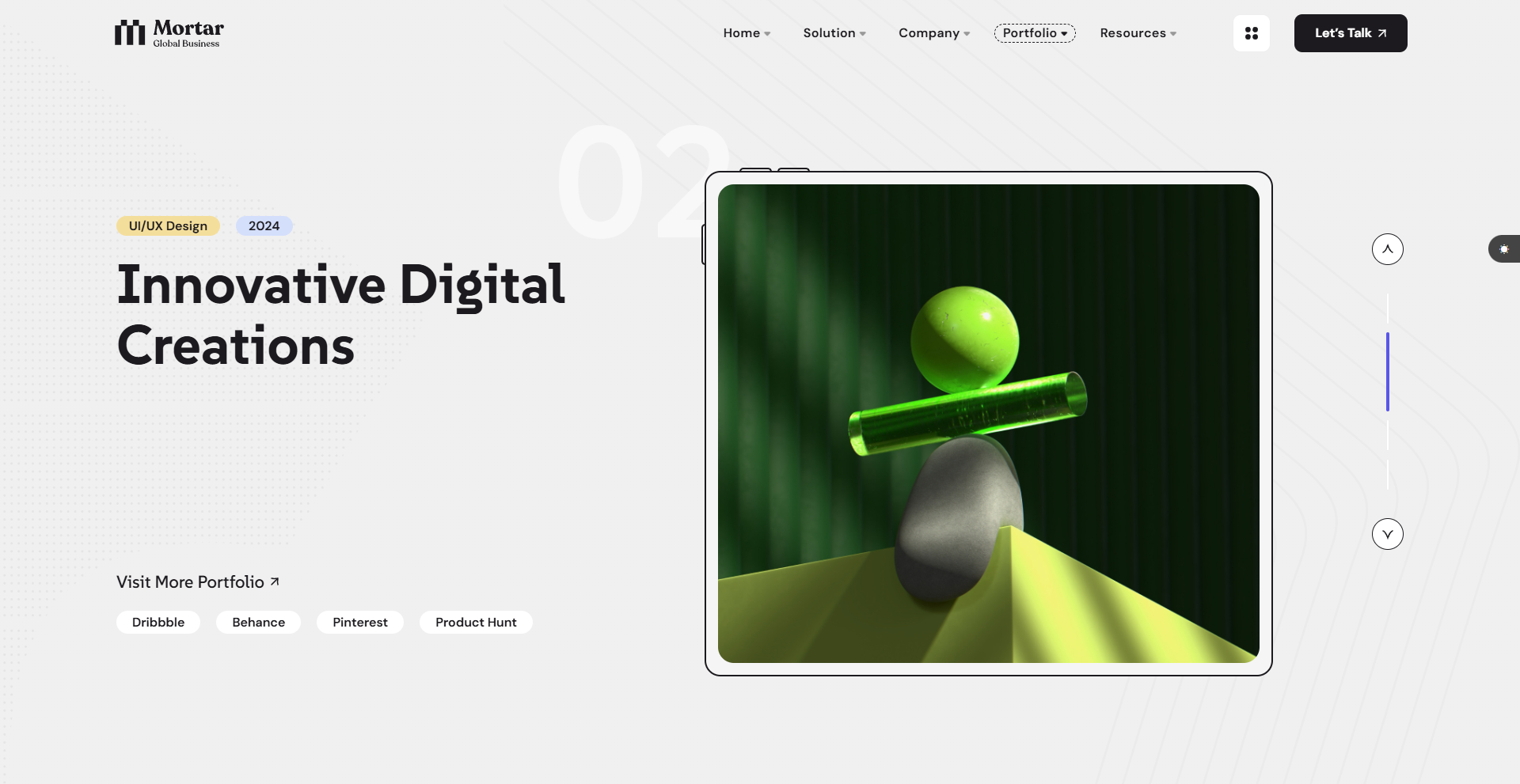 Mortar-Portfolio Carousel