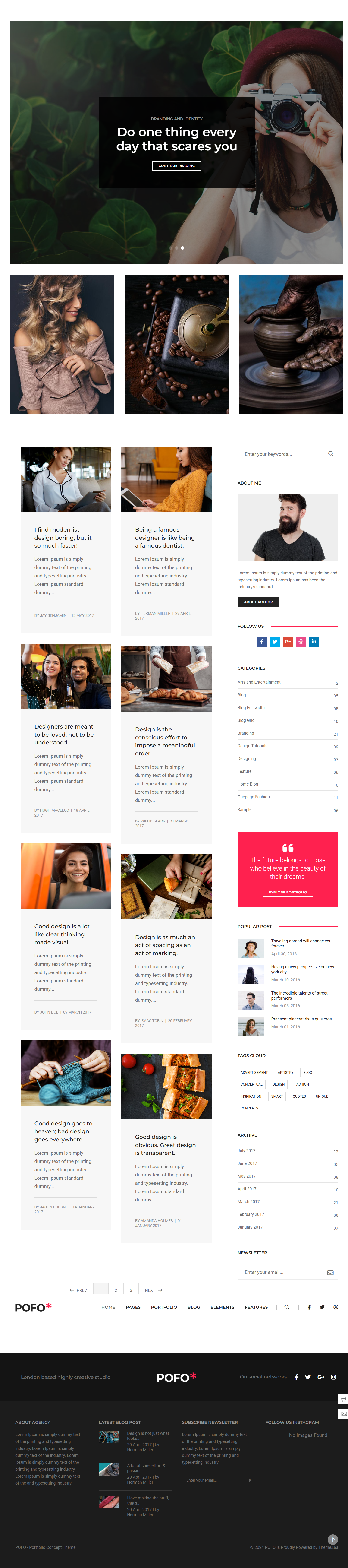 Pofo- Blog Grid Theme
