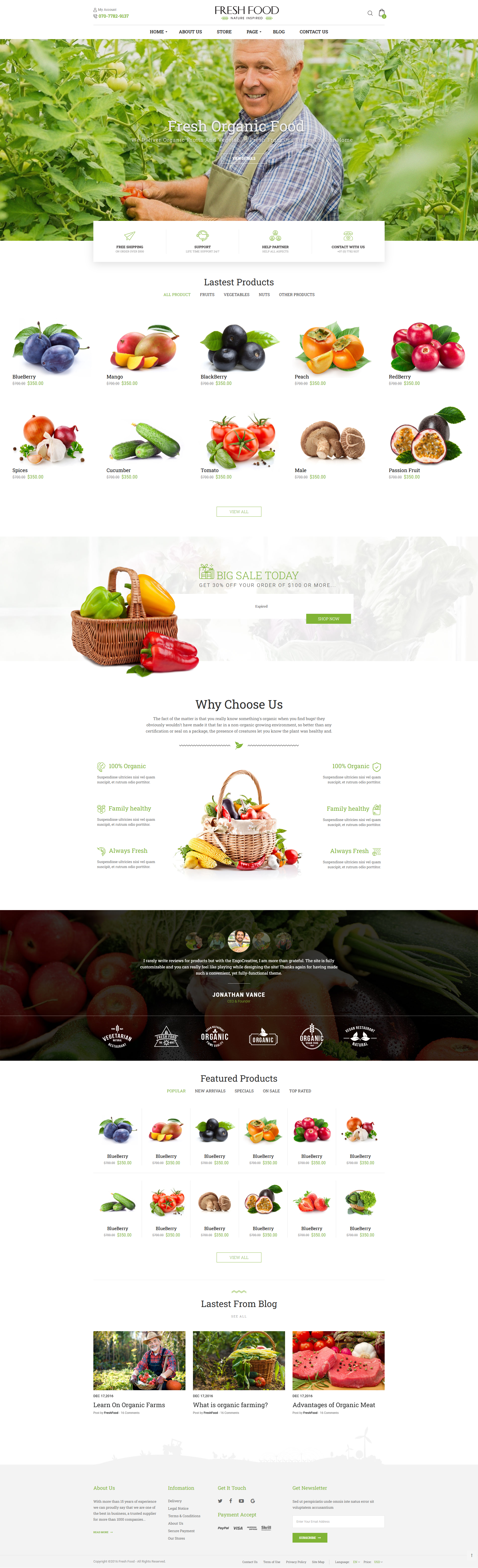 Fresh Food – Organic Food 1