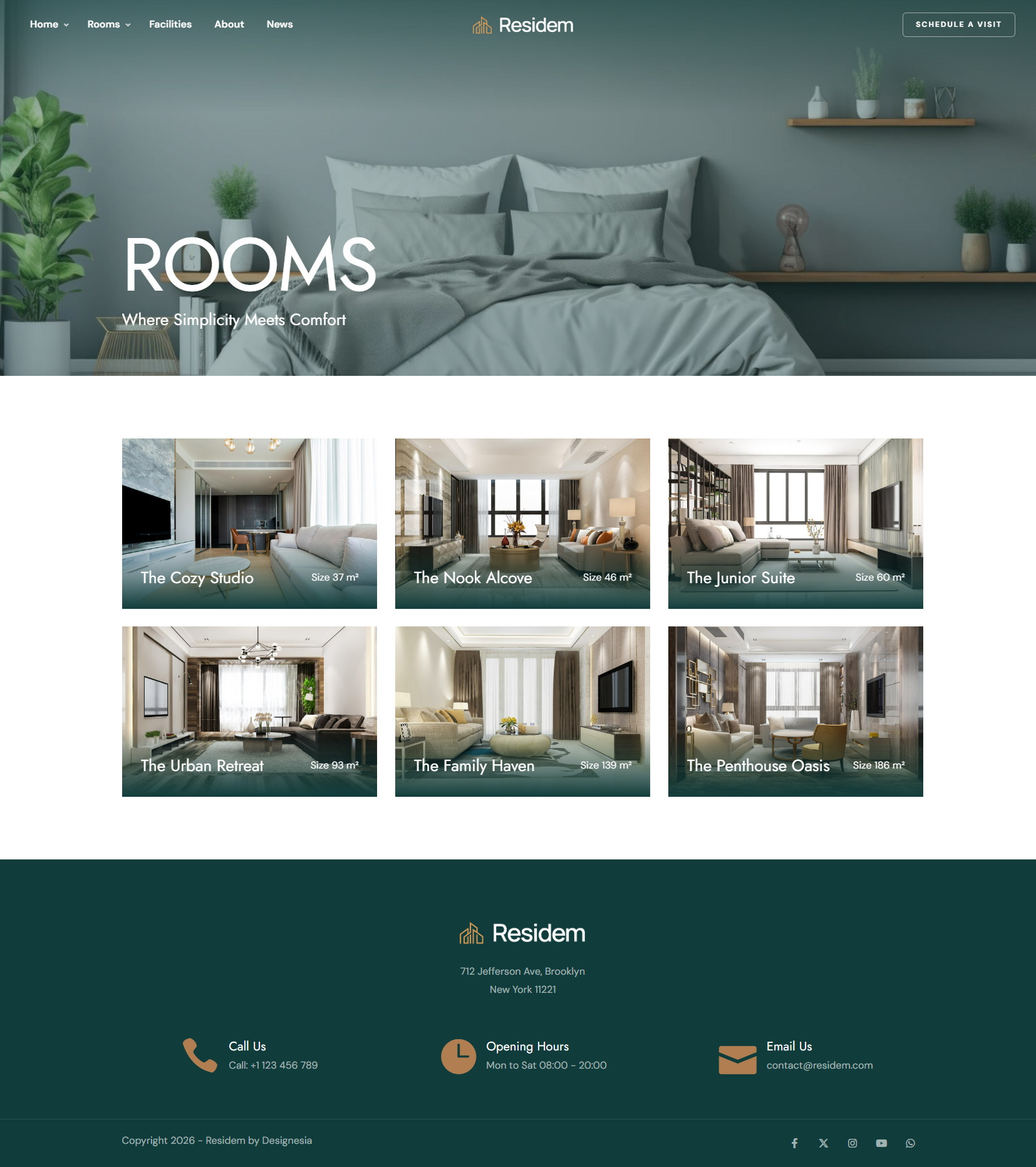 Residem - Rooms 3 Cols