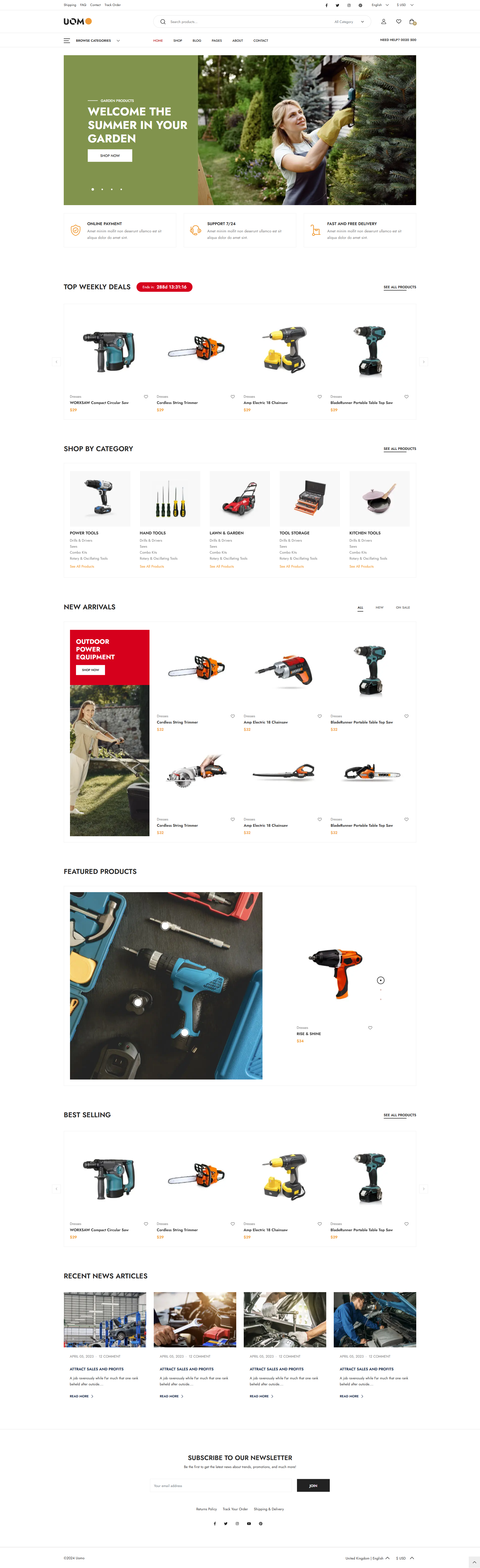 Uomo -Tools shop