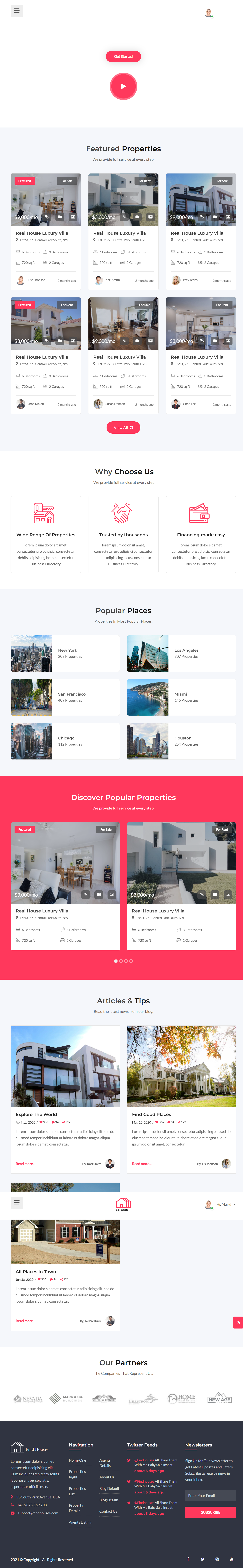 Find Houses - Real Estate Parallax Theme