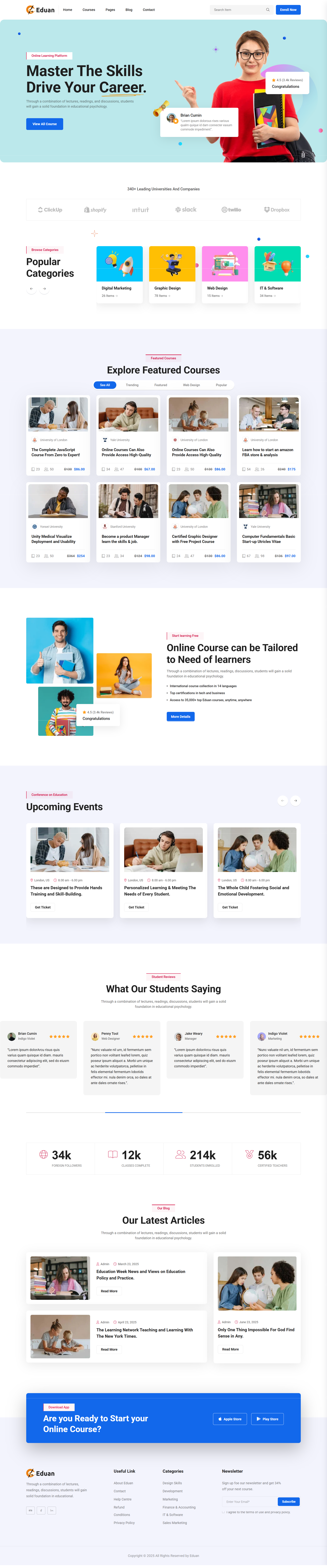 Eduan-School University & Online Education Template