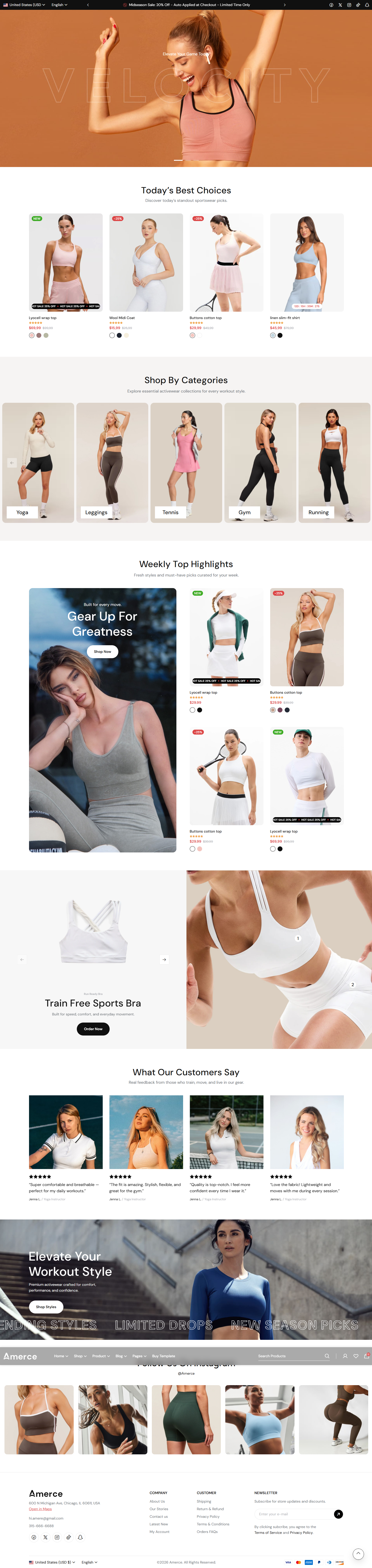 Amerce sports fashion